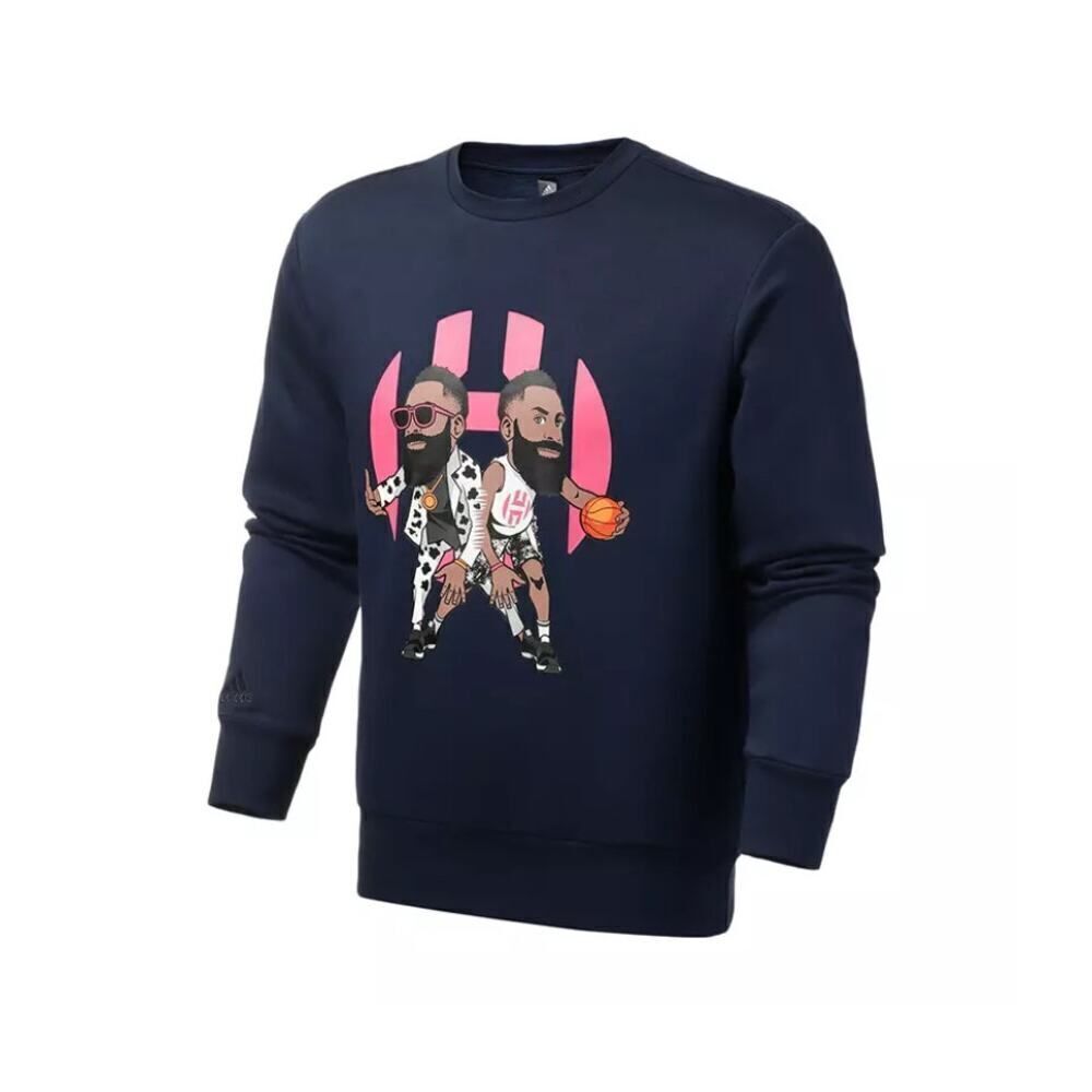 Adidas James Harden Cartoon Sweatshirt Men’s Size M Basketball Streetwear Vibes